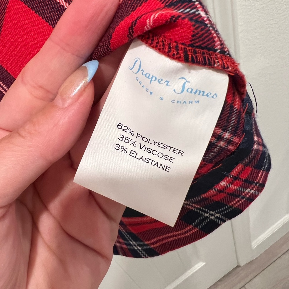 Draper James Angie Check Ruffle Shift Dress - Picture 9 of 12
